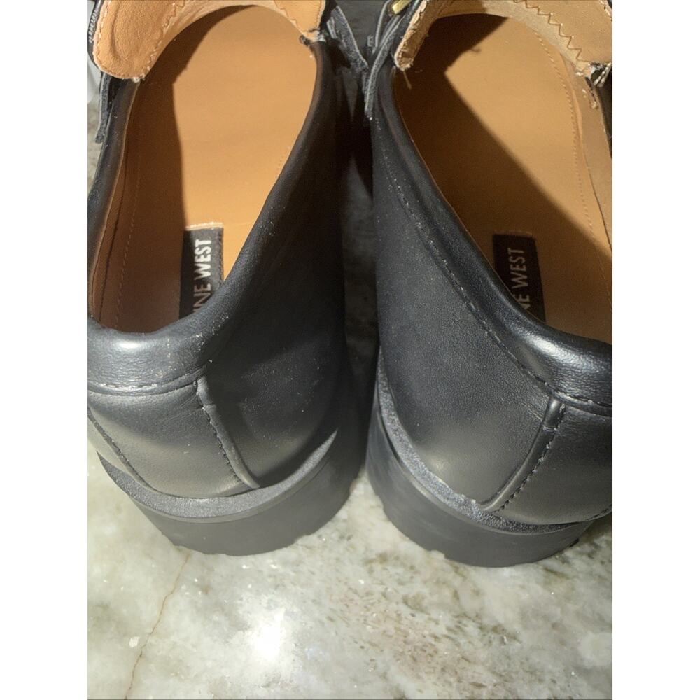 Nine West Black Loafers Women’s Size 6 With Gold Rope Chain Detail (SRE) - Picture 3 of 5